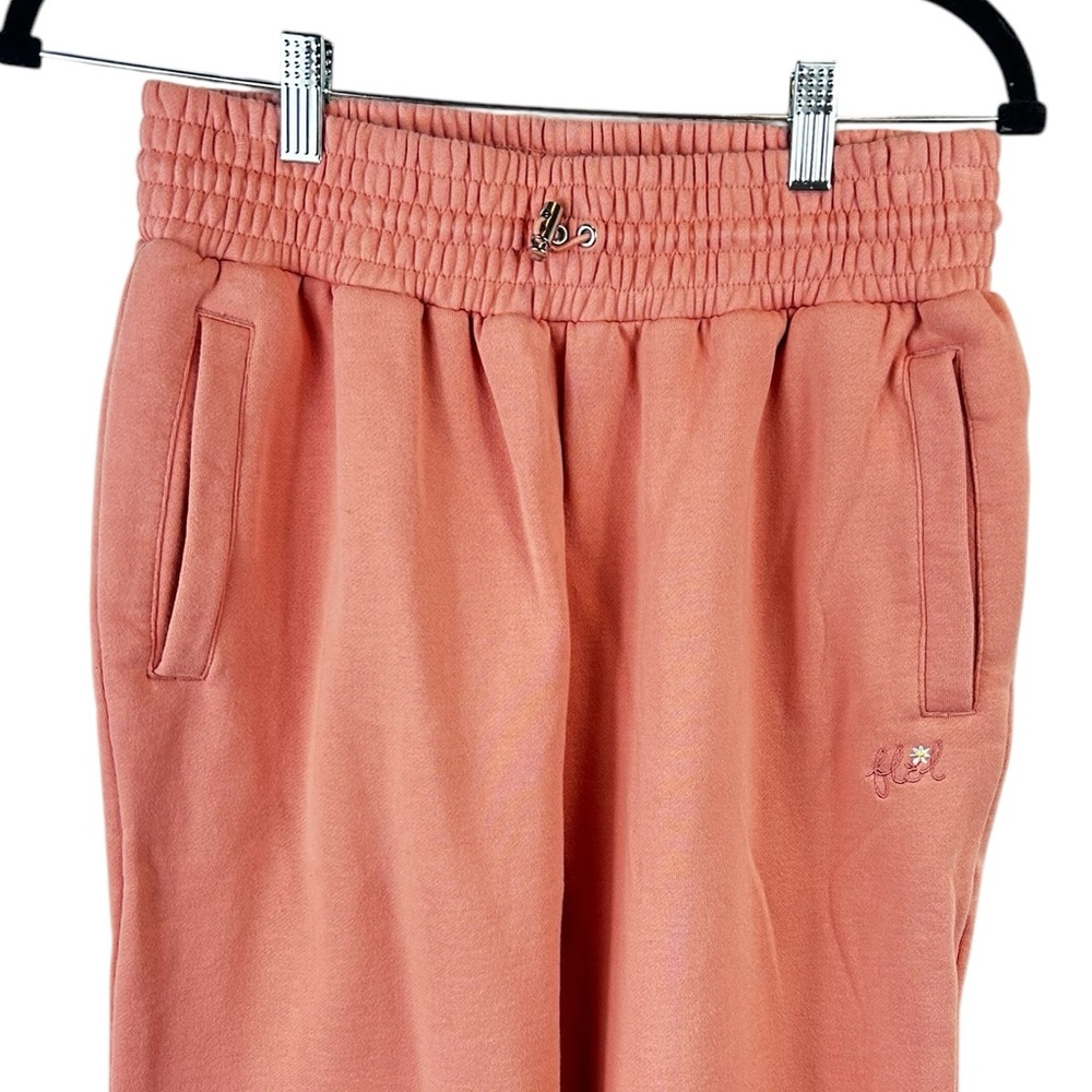 For Love & Lemons M peachy Pink Josie Sweatpants High Rise Gym Sweat Pants - Picture 7 of 14